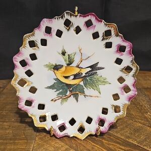 VTG Decorative Plate with Bird Design
